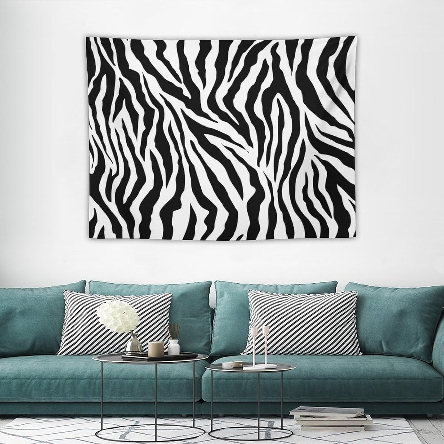 HZOHNAGO Zebra Print Tapestry Nature Wild Animals Black and White Stripe Printed Wall Tapestry Painting Wall Hanging for Bedroom Living Room Dorm 40" W x 30" H