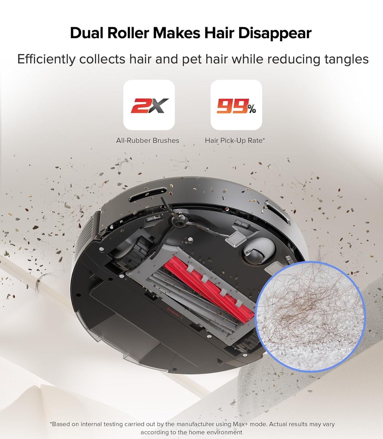 roborock Q5 Max+ Robot Vacuum with Self-Empty Dock, Upgraded from Q5+, 5500 Pa Suction, DuoRoller Brush, Hands-Free Cleaning for up to 7 Weeks, PreciSense LiDAR Navigation, App & Voice Control