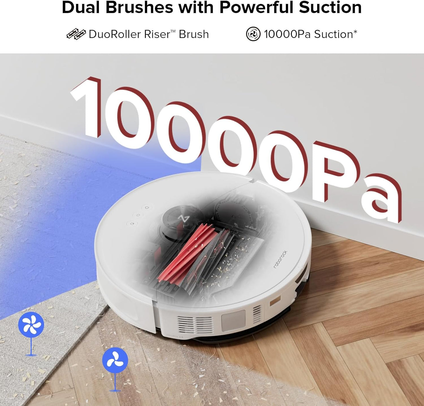 roborock S8 MaxV Ultra with Refill & Drainage System Robot Vacuum and Mop, FlexiArm Design, Auto Mop Washing&Drying, 10000Pa Suction, Obstacle Avoidance, 20mm Auto Mop Lifting, Smart Dirt Detection