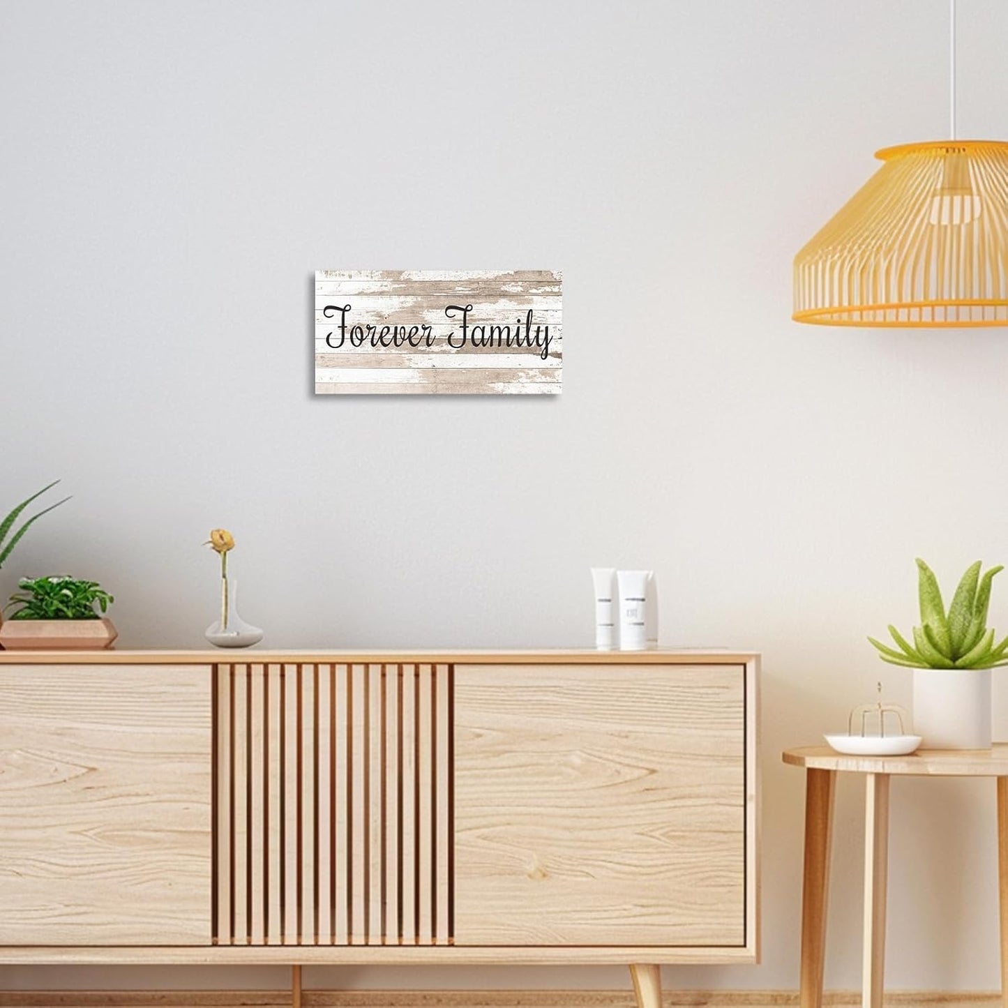 CHAOSETKEN Custom Text Sign Wall Art Personalized Family Quote Wall Decor Family Sign Canvas Prints Customized Wood Text Quote Pictures Rustic Farmhouse Decor Framed (10L x 5W)