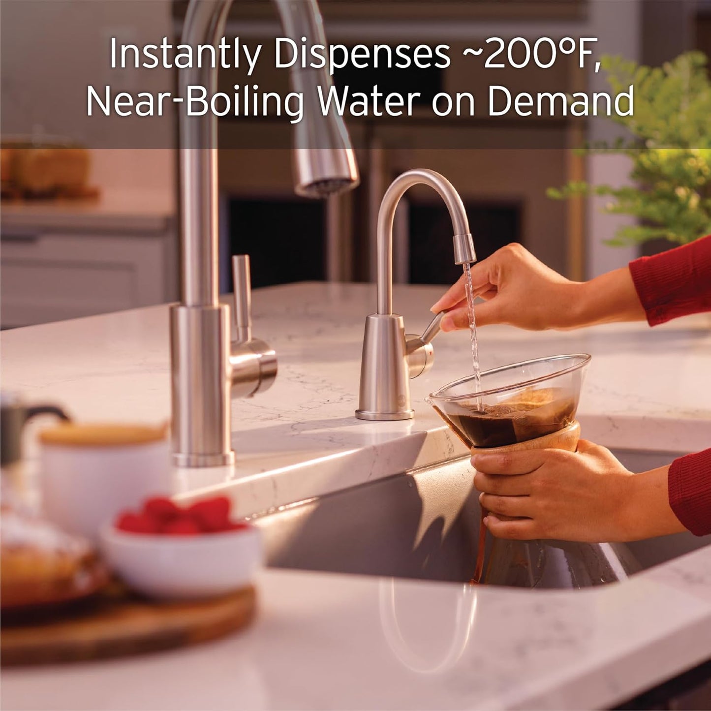 InSinkErator HOT250 Instant Hot Water Dispenser System, Single-Handle Faucet & F-1000S Standard Under Sink Water Filtration System for Instant Hot and Cold Water Dispenser System