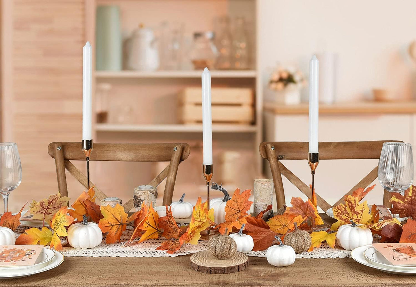 Lvydec 2 Pack Maple Leaves Fall Garland Clearance - 5.9ft/Strand Artificial Fall Foliage Garland Colorful Autumn Leaves Decoration for Home Wedding Party Halloween Thanksgiving