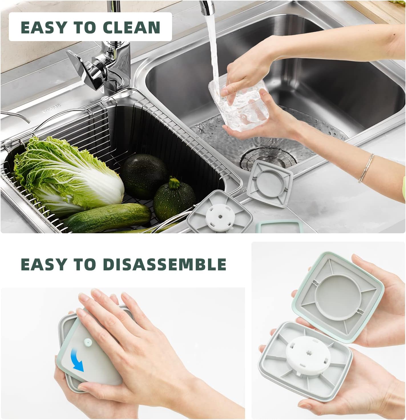 Pop Airtight Food Containers - Set of 2 Kitchen Storage Containers with Lids, Ideal for Cereal and Pantry Storage - Includes 1.5Qt and 0.5Qt Sizes