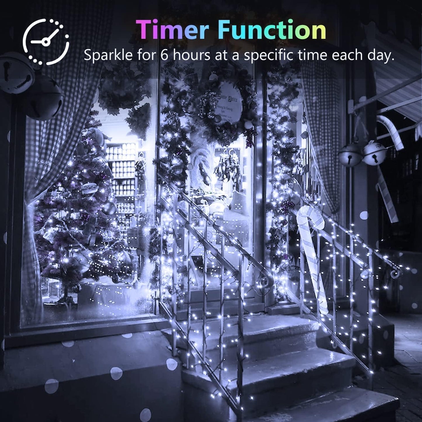 2 Pack 200LED Battery Operated Fairy Lights with Remote, 8 Modes LED String Lights with Timer, Dimmable, Memory Function, Waterproof Twinkle Lights for Outdoor Indoor Christmas Decor(Cool White)