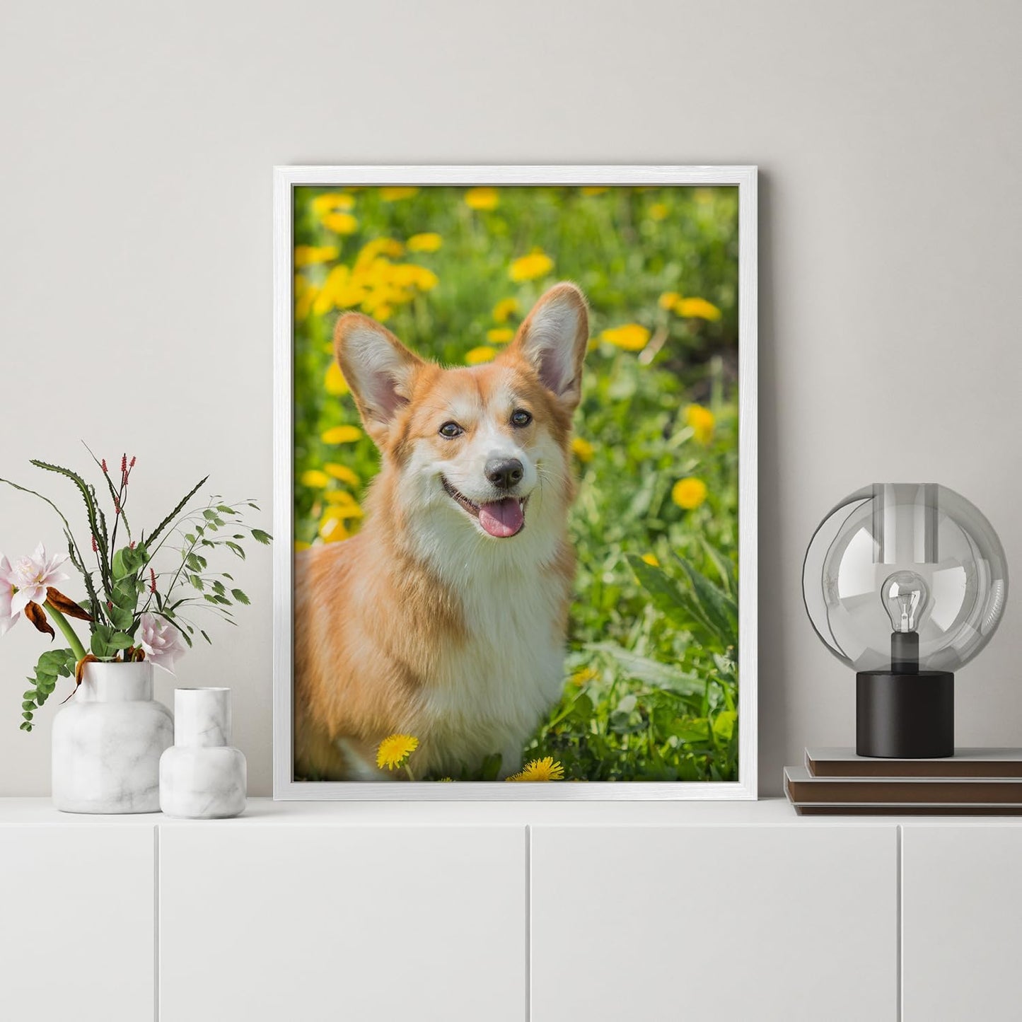 NWT Custom Framed Poster Prints with Your Any Photos, Personalized Canvas Pictures for Wall to Print Framed - 11"x14" White