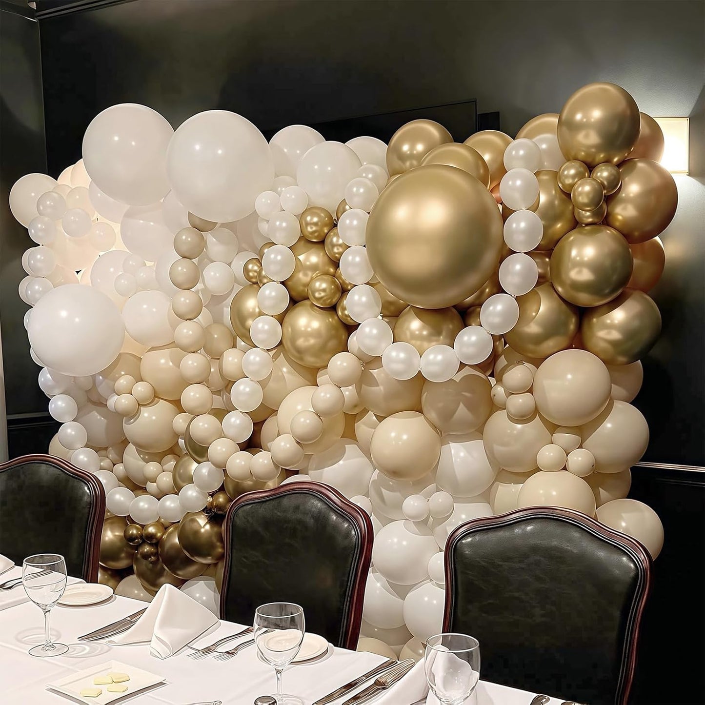 White Sand Linking Balloons, 100PCS 6 Inch Small Ivory Quick Link Balloons for Making Balloon Wall Heart Arch, Tails Balloon for Wedding Birthday Baby Shower Engagement Graduation Party Decorations