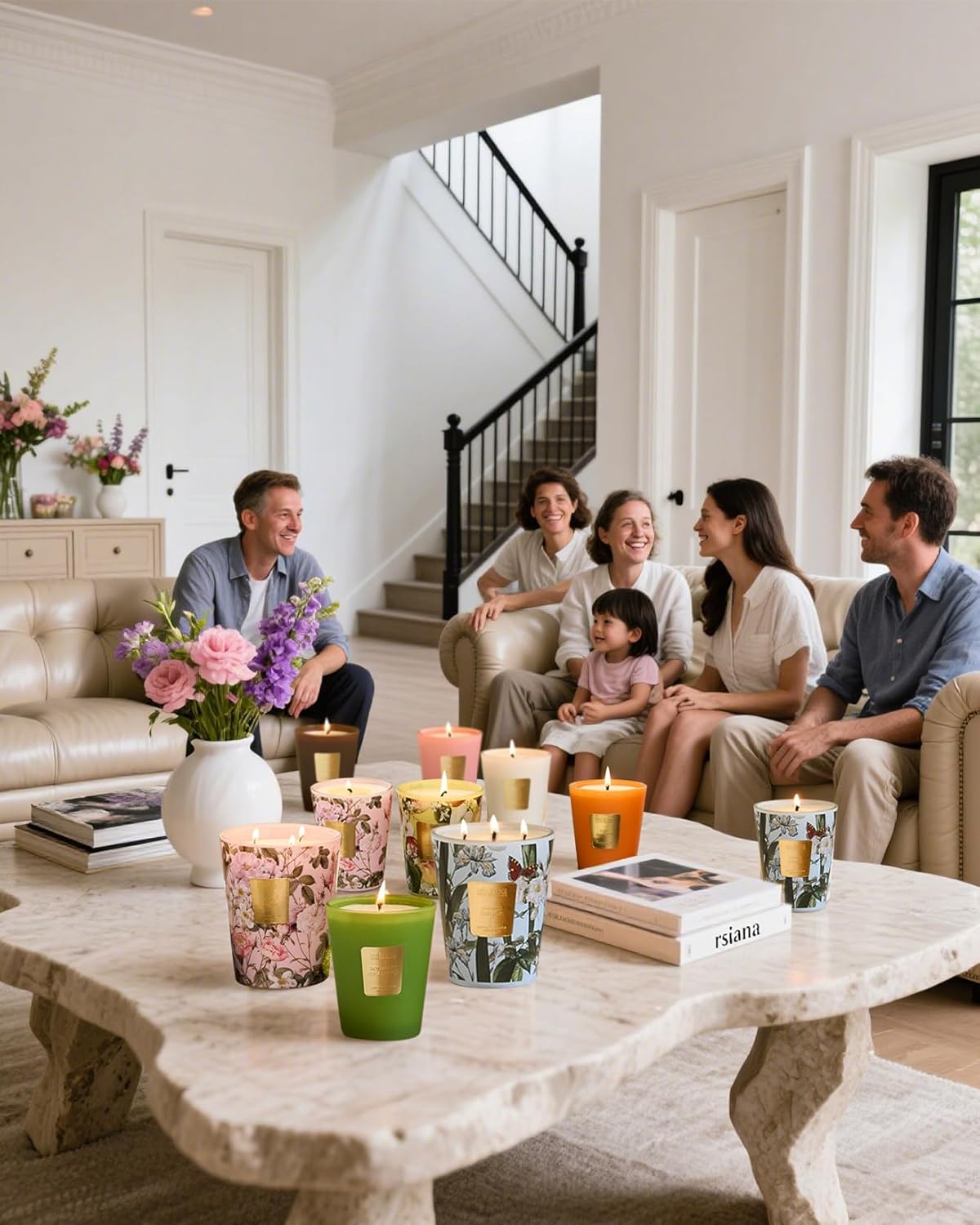 M&SENSE Rose Amber Scented Natural Soy Wax Candle, 14.1oz 60 Hours Long Lasting Slow Burning Candles for Home Decor, Aromatherapy Candle for Stress Relief