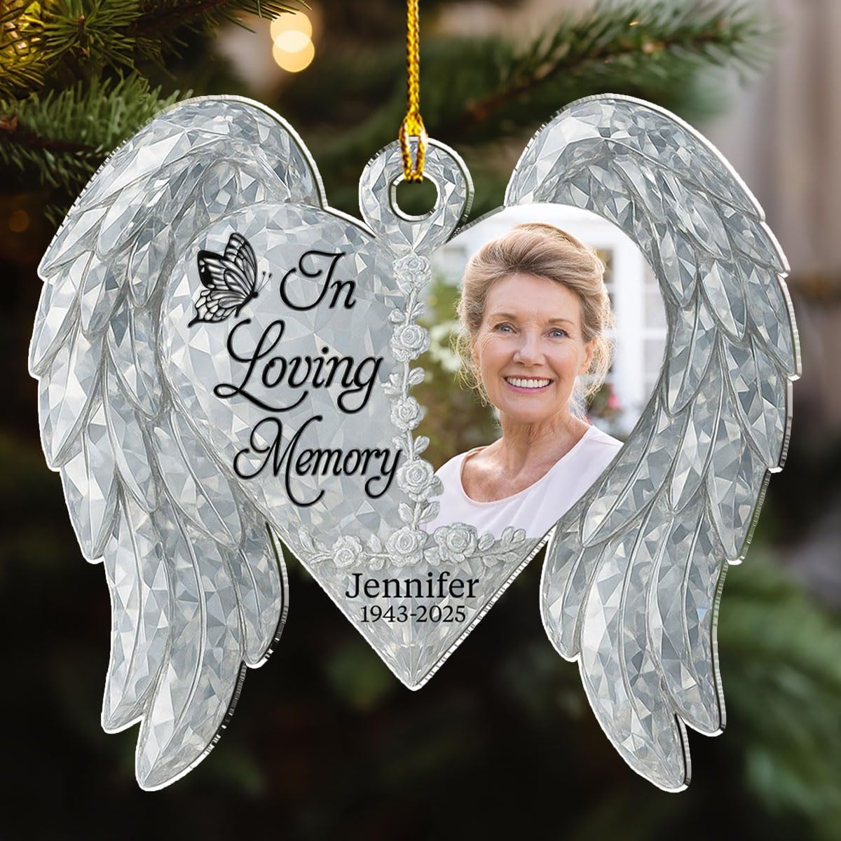 Personalized Custom Photo Acrylic Ornament for Loss of Loved Ones - My Heart Still Loves You, Thoughtful & Memorial Gift, Unique Keepsake for Christmas