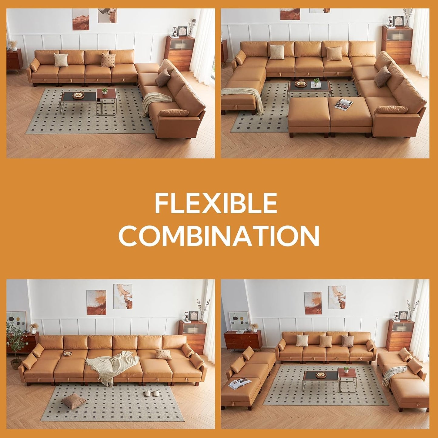 Faux Leather Modular Sofa, Module B