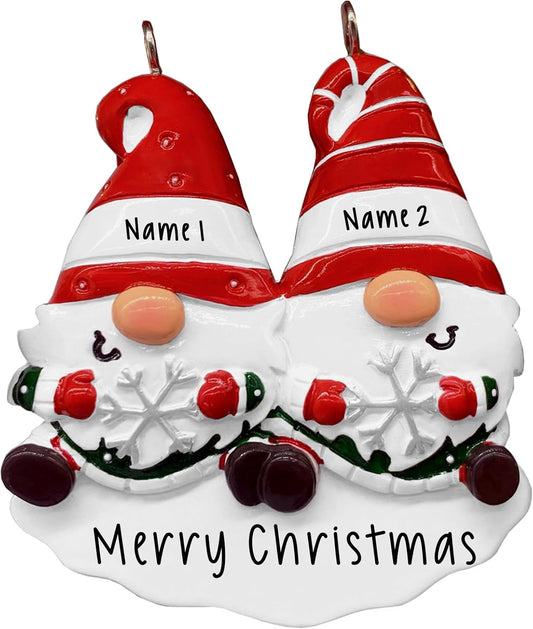 2025 Personalized Christmas Ornaments Family of 2/3/4/5/6,Custom Christmas Gnome Ornaments Deorations with Names,Customized Xmas Ornament Tree Deorations,Personalized Xmas Ornament Gifts