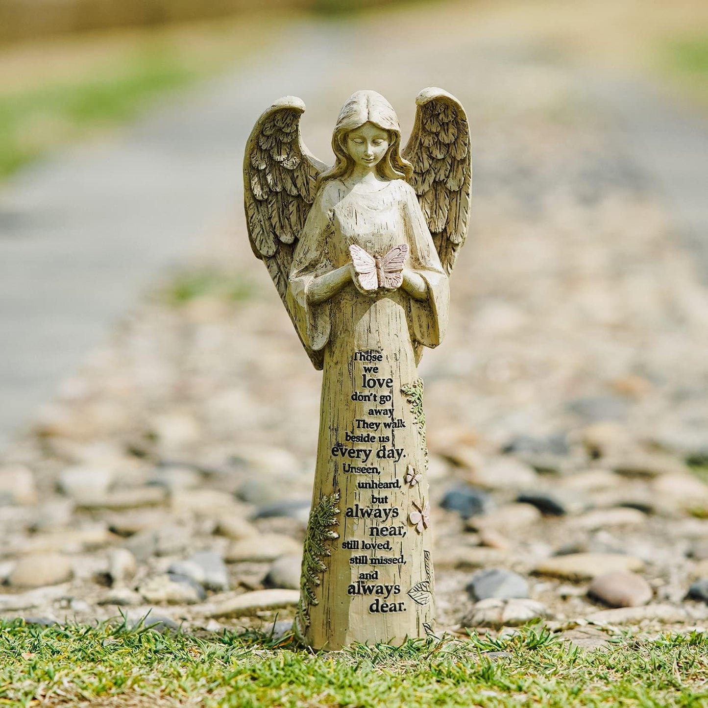 Topadorn Garden Statuary Outdoor Praying Angel Resin Figurines,Collectible Sculptures,10" H