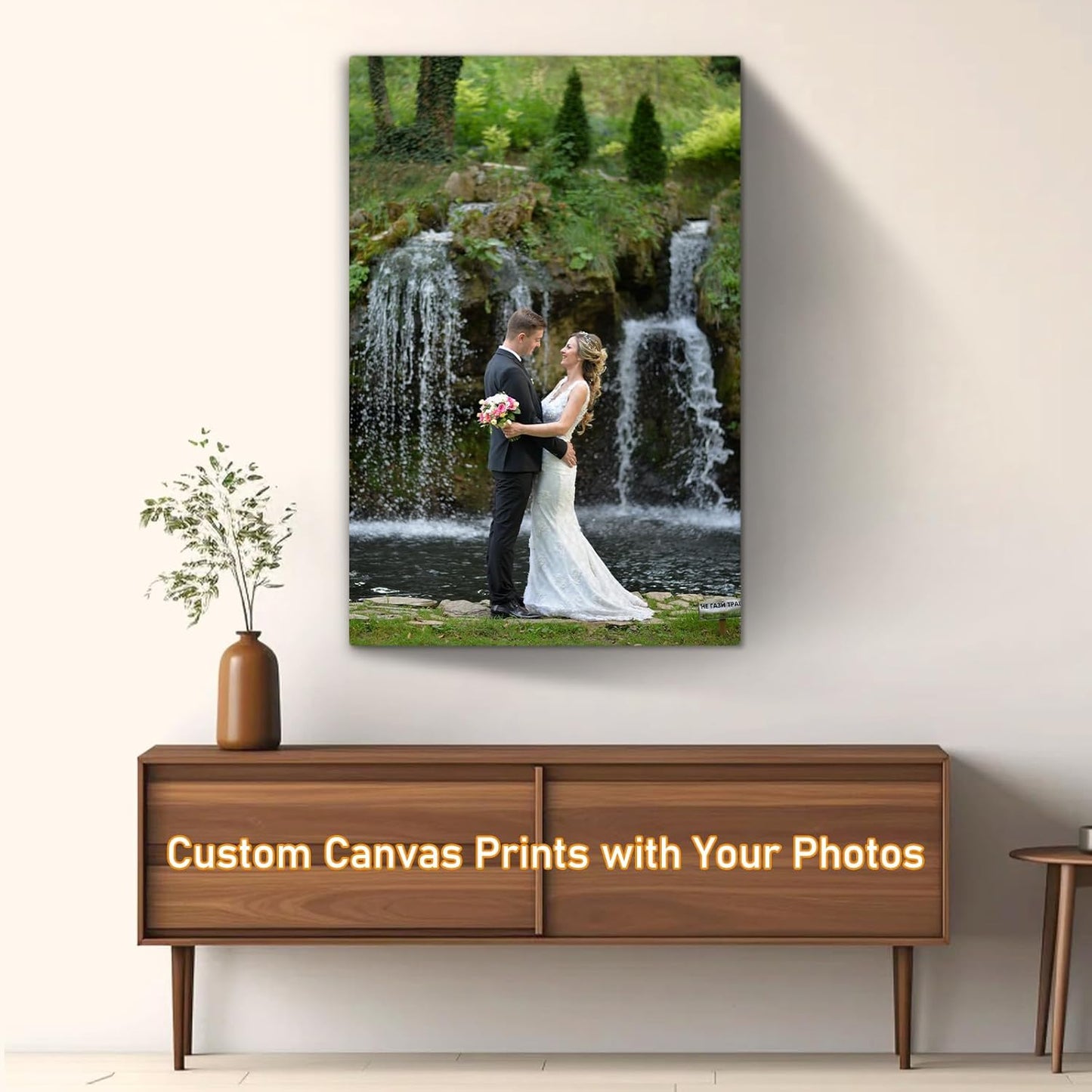 xzartdiy Custom Canvas Prints with Your Photos - Personalized Picture Print Customized Gifts for Family Home Office Wall Art Decor, Wrapped Canvas 16x24inch