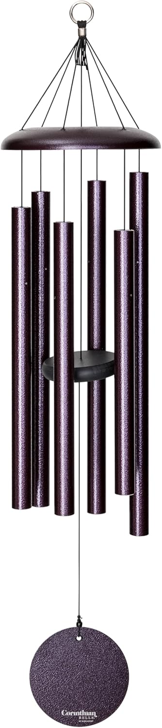 Corinthian Bells by Wind River - 36 inch Plum Wind Chime for Patio, Backyard, Garden, and Outdoor Decor (Aluminum Chime) Made in The USA