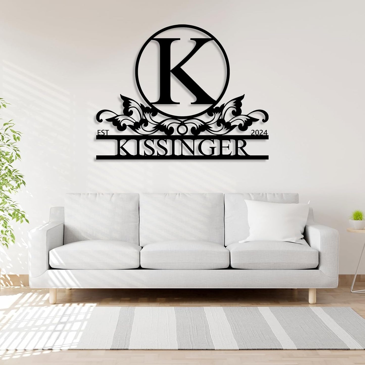 Personalized Metal Signs | Metal Name Sign | Split Letter Monogram | Home Decor Sign | Metal Wall Art | Last Name Sign | Outdoor Decor Sign | Personalized Wedding Gift | Housewarming Gift