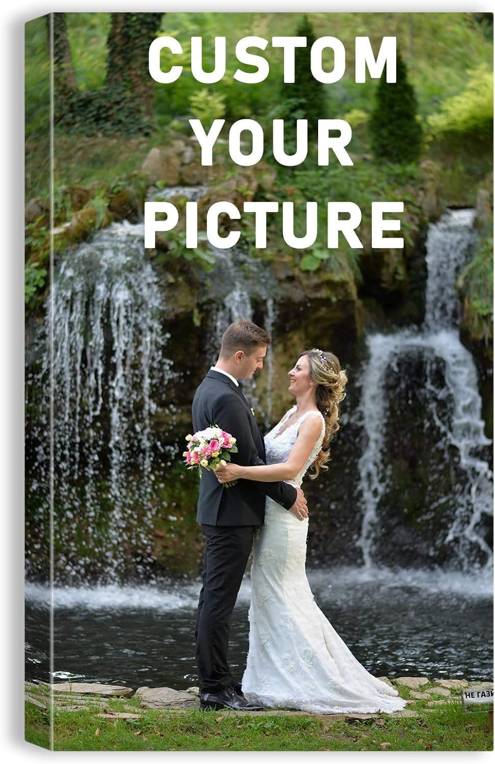 xzartdiy Custom Canvas Prints with Your Photos - Personalized Picture Print Customized Gifts for Family Home Office Wall Art Decor, Wrapped Canvas 24x40inch