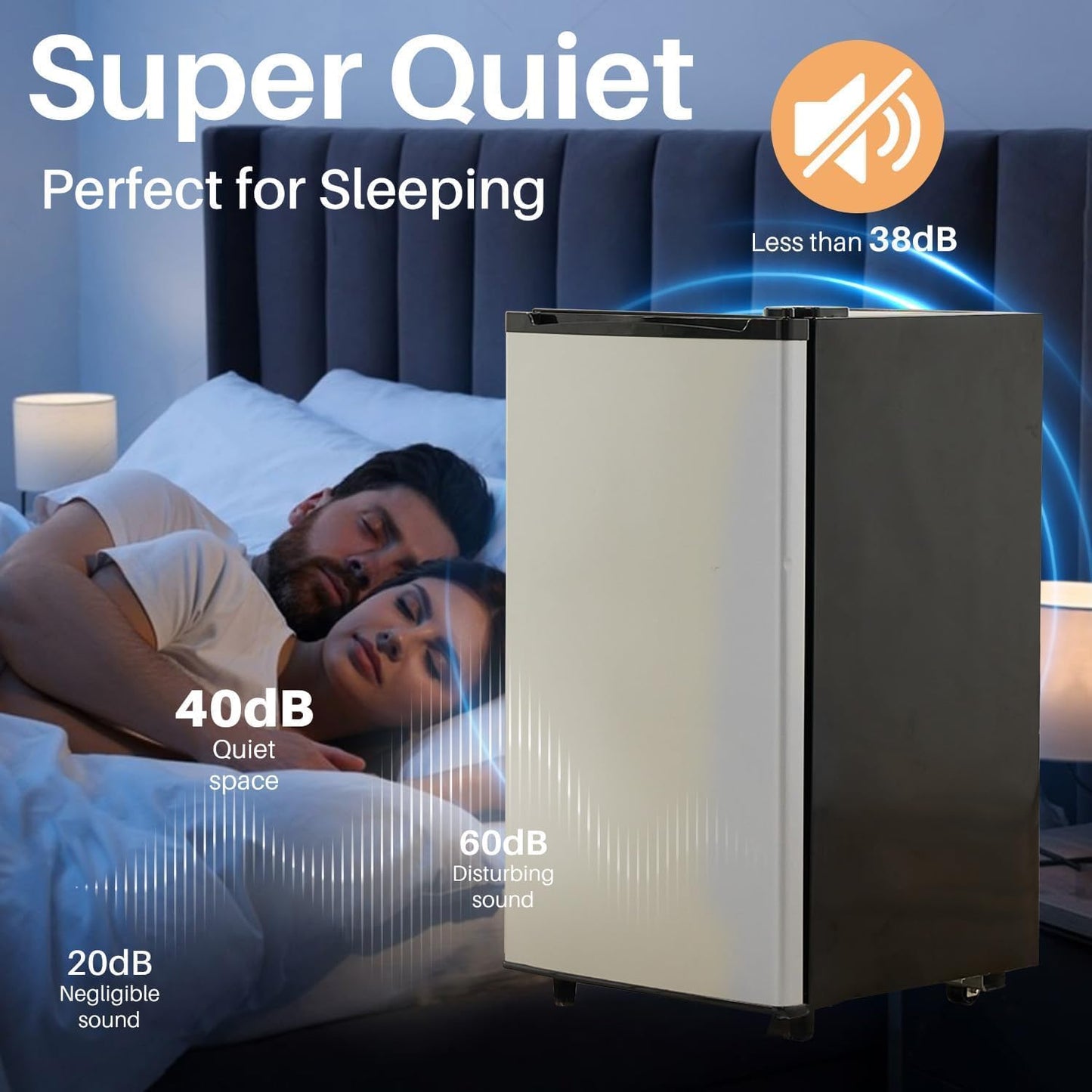 Atilioo Upgraded Mini Fridge with Freezer 3.2 Cu.Ft Compact Dorm Refrigerator Small Cooler for Bedroom Office, Single Door Adjustable Thermostat Low Noise, 17.5" D x 17.7" W x 31.5" H, Black