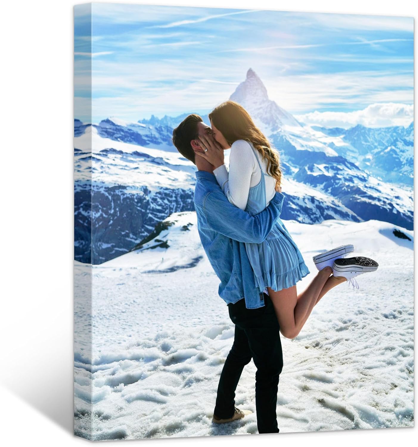 Tapuayts Personalized Custom Canvas Poster: Upload Your Image/Photo for Custom Photo-to-Poster Printing, Quality Wall Art Print (20" X 20")