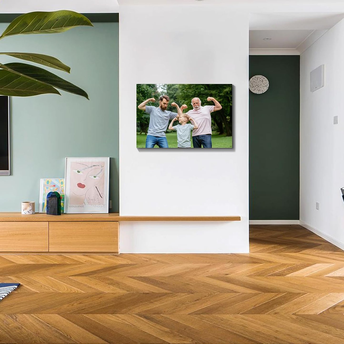 Wewejia Personalized Photo to Canvas Print - 16x12inch Canvas Prints With Your Photos on Custom Wall Art for Bedroom, Living Room, Wedding Baby Pet Family Picture Wall Art