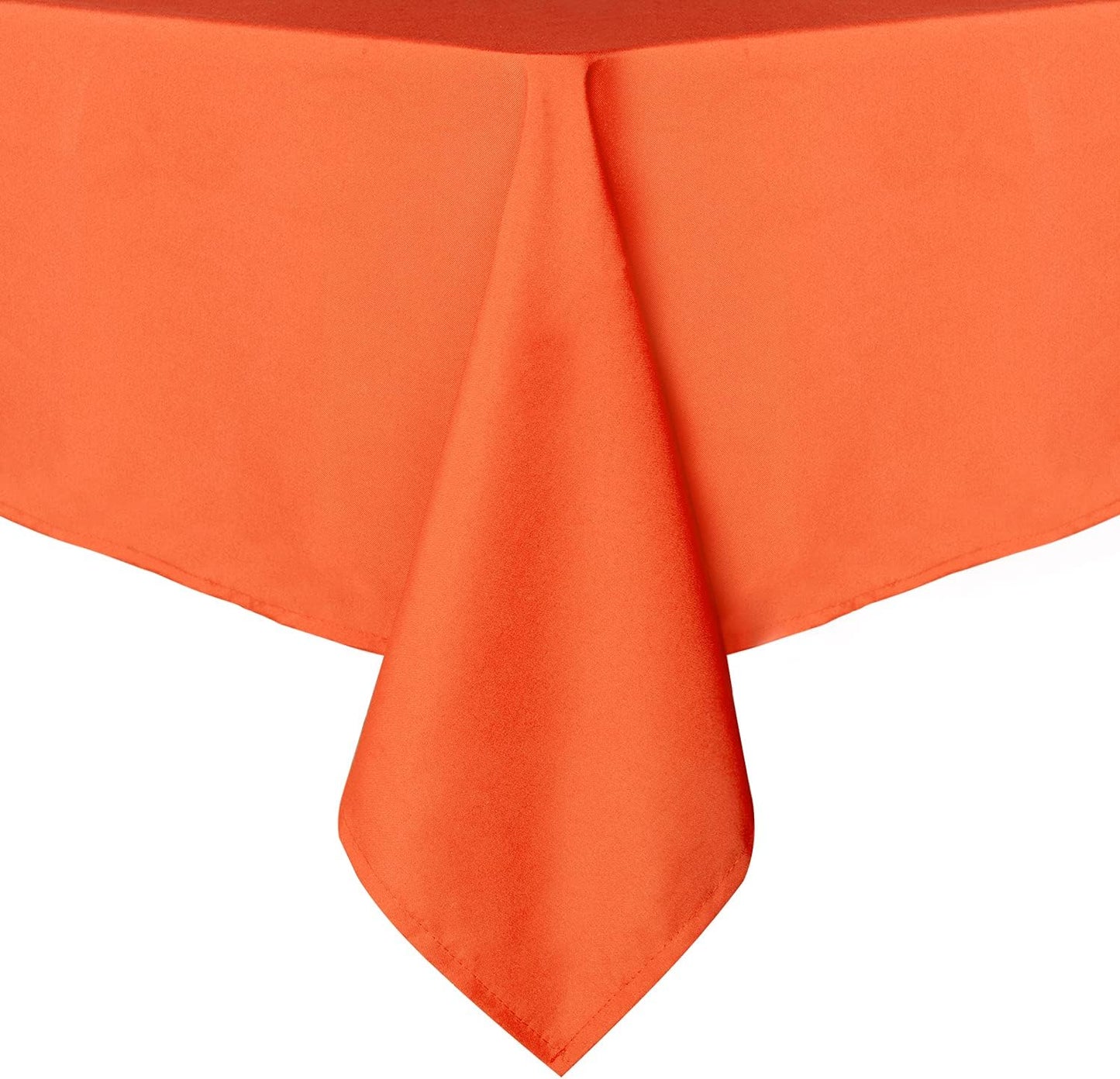 sancua Square Tablecloth - 70 x 70 Inch - Stain and Wrinkle Resistant Washable Polyester Table Cloth, Decorative Fabric Table Cover for Dining Tables, Buffet Parties and Camping, Orange