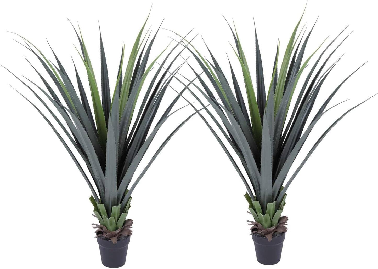 44inch Artificial Agave Plant Potted Plants Fake Agave Plant for Home Office Garden Indoor Outdoor Decoration (2PACK)