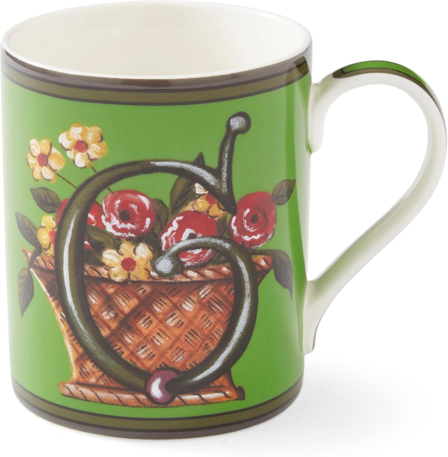 Spode Kit Kemp Alphabet Mug - Letter G Monogram in Fine China, 12oz Ceramic Coffee Cup for Hot Drinks, Personalized Drinkware for Unique Gifts, Dishwasher Safe Tea or Coffee Mug - Gift Box Included