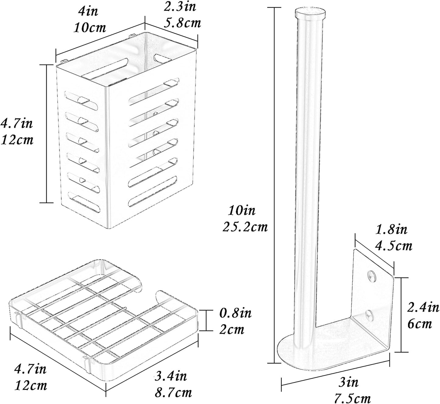 PUSDON Metal Wall Hanging Basket 2 Packs DIY Suitable for Multiple Scenes - Large Black Netting Set