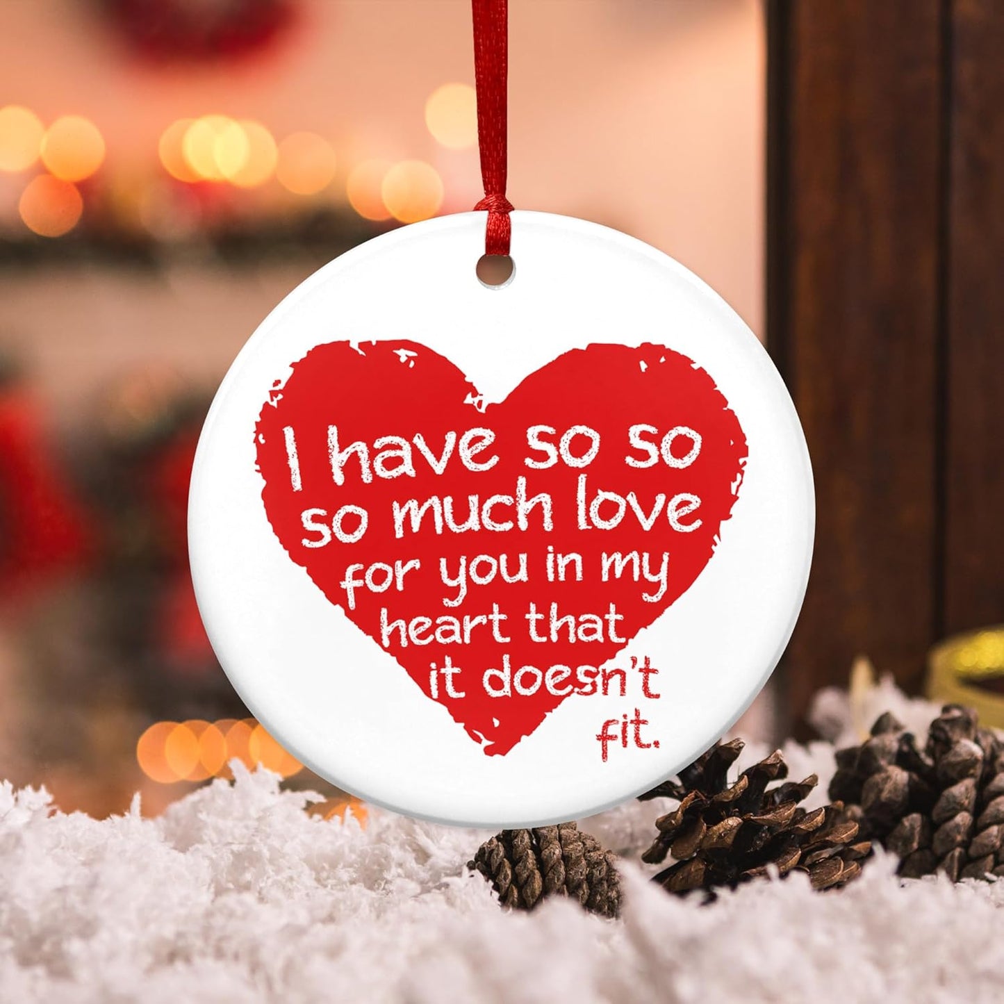 OASSIE Couple Gifts for Men, Women - Christmas Ornaments 2025, Anniversary, Engagement, Wedding Gifts for Couples, Birthday Him, Her, Wife, Husband - Christmas Decorations Ceramic Ornaments