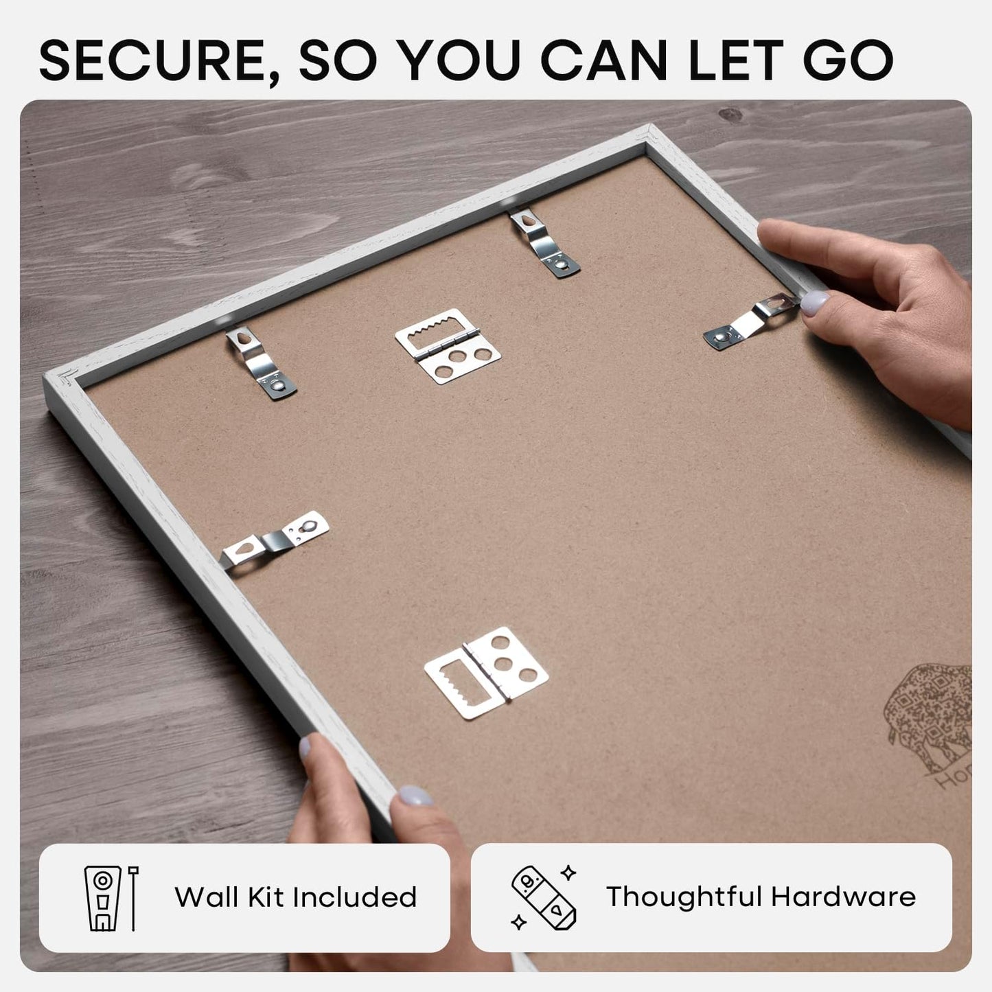 Homeforia A3 Picture Frame White Wood, High-End Oak 11.7 x 16.5 White Poster Frames Matted to 8.3 by 11.7 Photo, 11.7x16.5 Size Wooden Frame with Mat 8.3x11.7 Print, Tempered Glass, Wall Kit, Set of 1