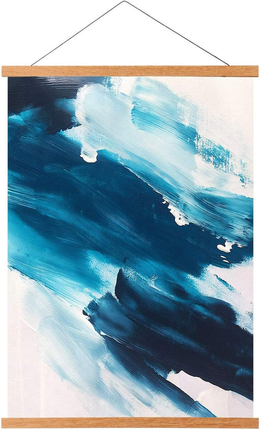 FALAMON Magnetic Poster Hanger Frame, 10x14 10x15 10x13 Teak Wood Magnet Poster Frame for Posters, Prints, Photos, Pictures, Maps, Scrolls, and Canvas Artwork