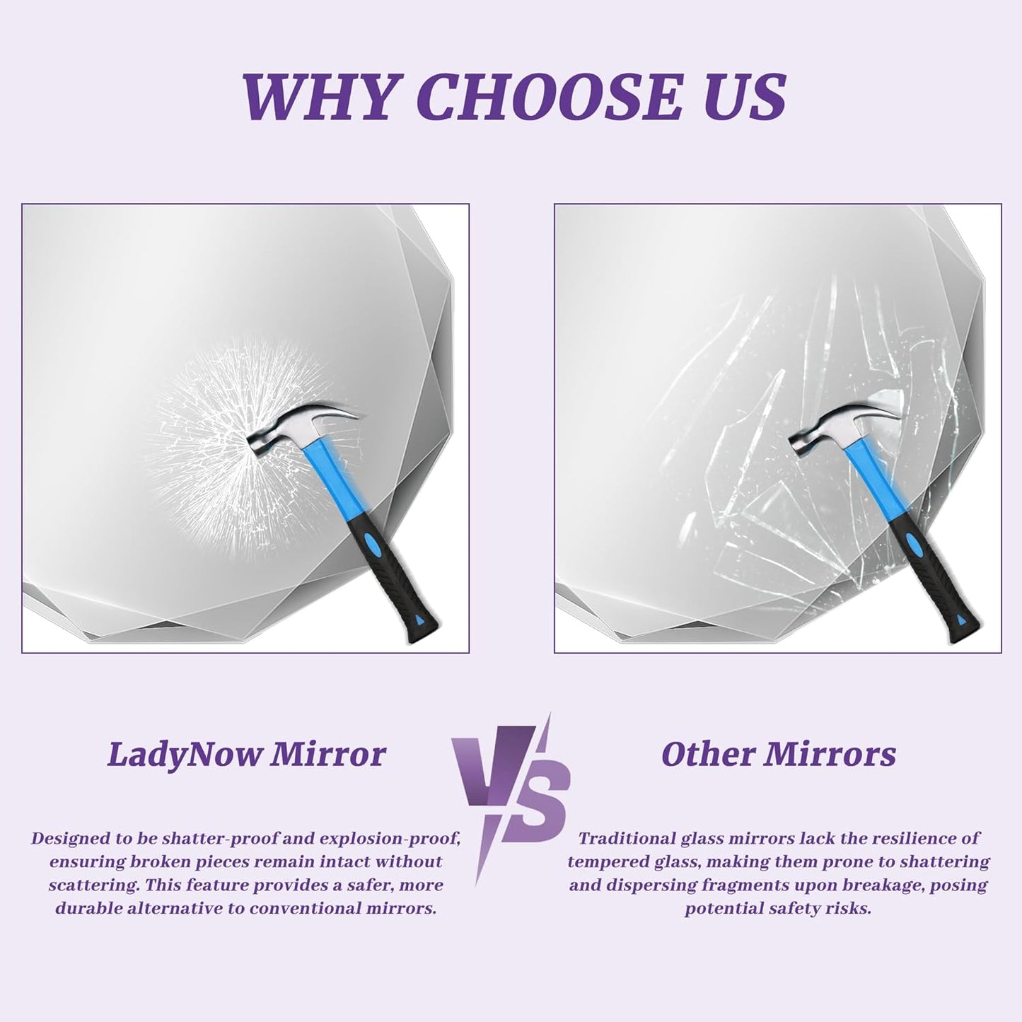 Bathroom Mirror for Wall, 24" x 24" Circle Bathroom Vanity Mirror, Beveled Edge Frameless Wall Mount Vanity Mirror, Decorative Round Irregular Beveled Edge