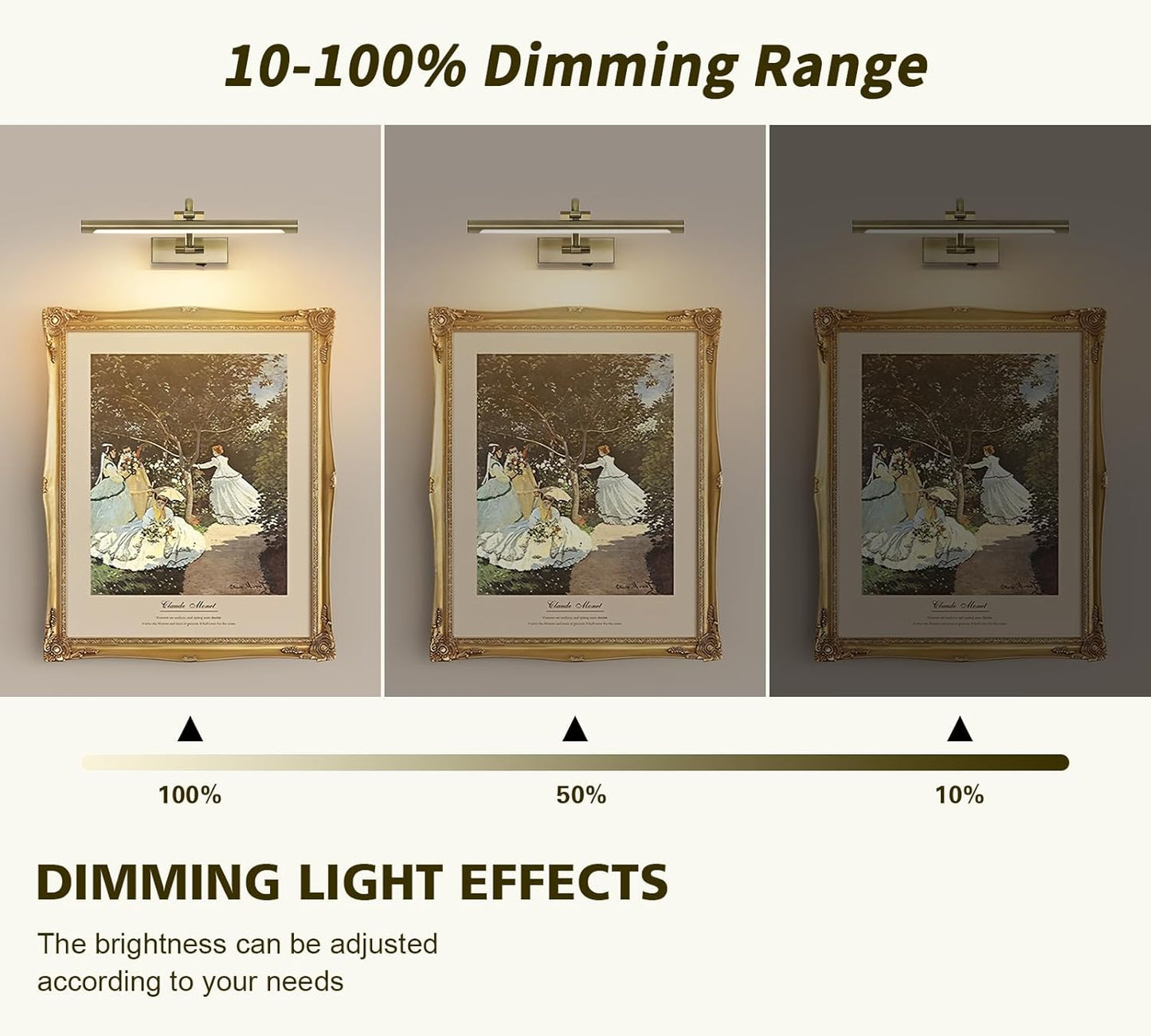 Wireless Picture Lights Rechargeable Gallery Lighting Battery Picture Frame Light with Remote and Timer, Adjustable Art Light for Paintings, Portraits, Antique Bronze Finish 16'' Inch 3W 2700K