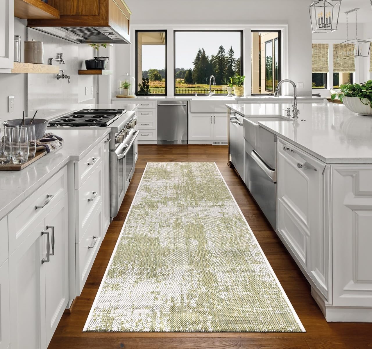 Keen Home Design Terrace Outdoor Runner Rug - 2x6 Washable Indoor/Outdoor Rug for Patio, Kitchen, Balcony, Beach, Garden, Deck and Porch, Size: 2'2"x5'7"