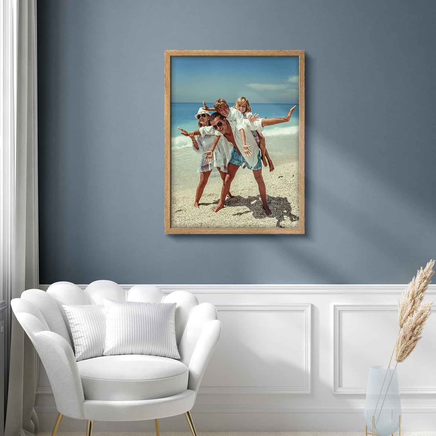 wall26 Custom Framed Poster Wall Art for Living Room, Bedroom Canvas Prints for Home Decoration Ready to Hang - 11"x14" Natural