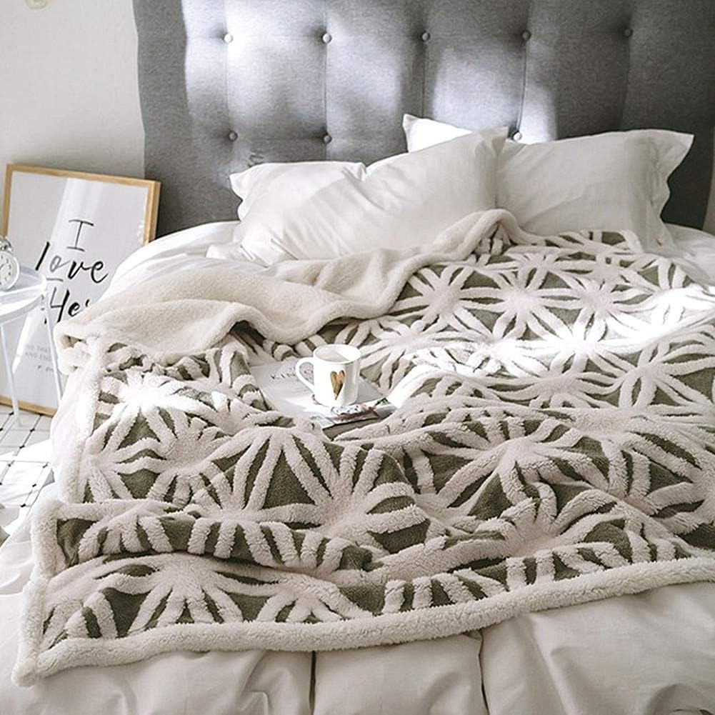 UKELER Grey Flannel Sherpa Throw 60''×50'' Soft Plush Flannel Blanket Throws for Bed/Couch/Sofa/Office/Camping