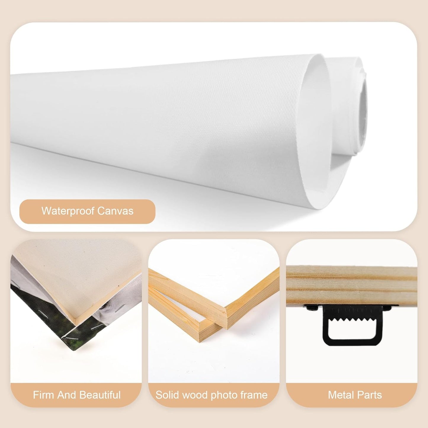 Tapuayts Personalized Custom Canvas Poster: Upload Your Image/Photo for Custom Photo-to-Poster Printing, Quality Wall Art Print (12" X 12")