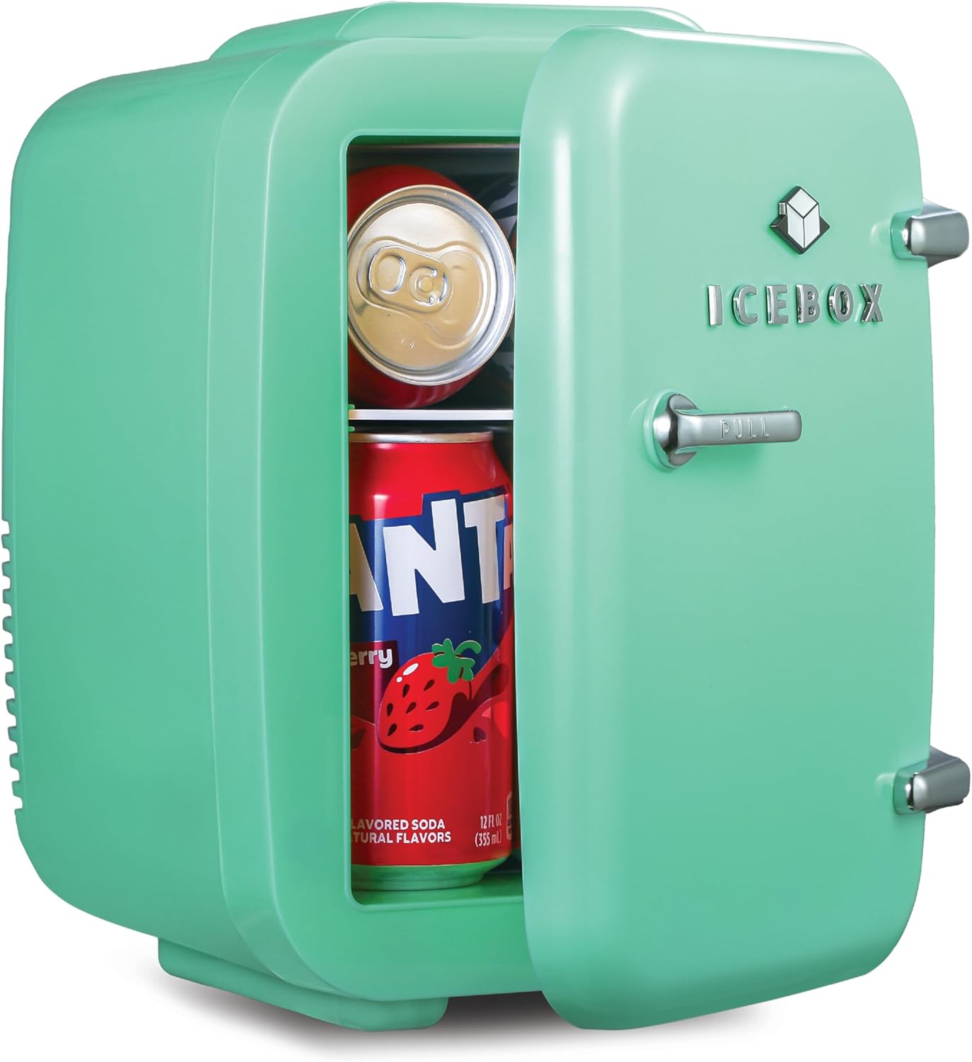 IBMF4MNT Fridge for Bedroom, Skincare, Portable Cooler & Warmer for Makeup, for Office & Home Refrigerator, Mini (4 L / 6-Can), Mint Green