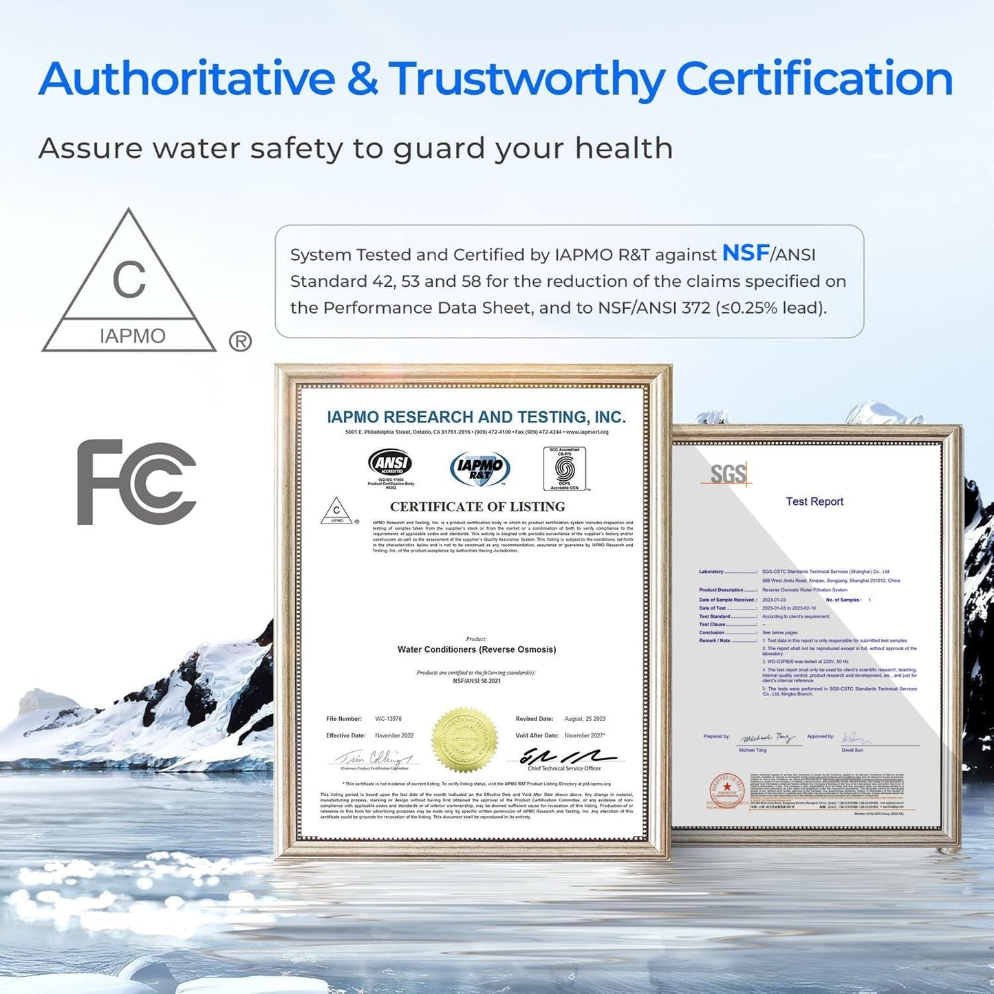 Waterdrop G3P600 Reverse Osmosis System, 8 Stage Tankless Reverse Osmosis Water Filter, NSF/ANSI 42 & 58 & 372 Certified, Under Sink RO System, 2:1 Pure to Drain, Smart LED Faucet