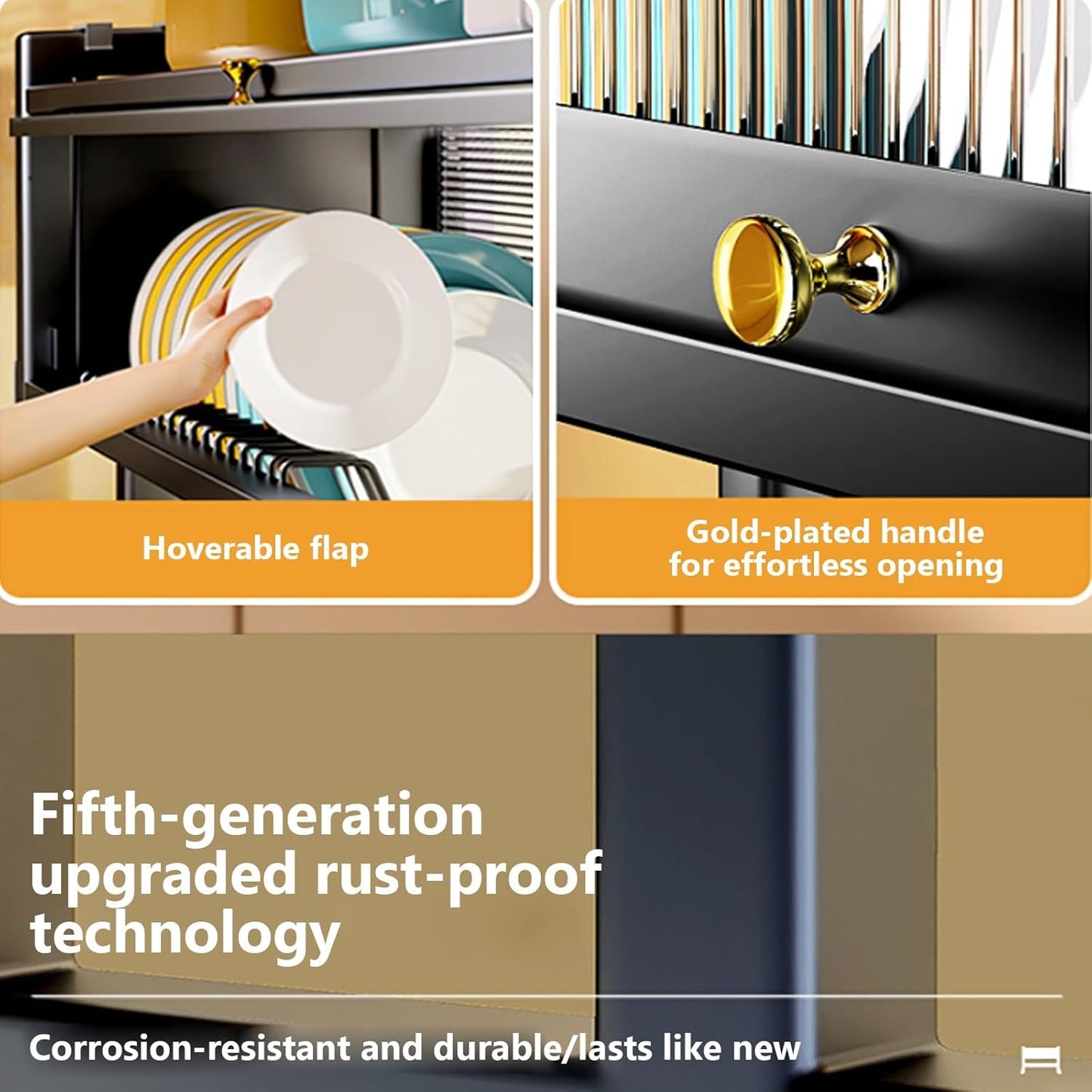 Kitchen sink rack dishwashing sink countertop dustproof cupboard storage multifunctional tableware storage drain rack double layer,KeepKitchen Sink Shlef Organized Space-Saving(White,95cm/37.4in)