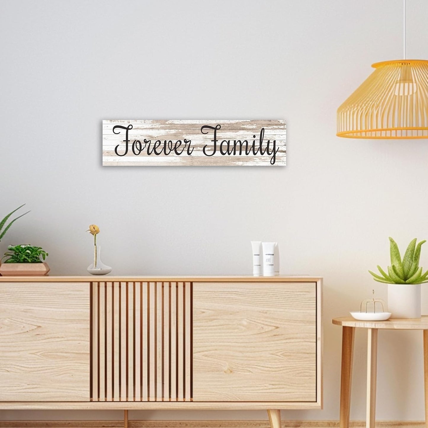 CHAOSETKEN Custom Text Sign Wall Art Personalized Family Quote Wall Decor Family Sign Canvas Prints Customized Wood Text Quote Pictures Rustic Farmhouse Decor Framed (32L x 8W)