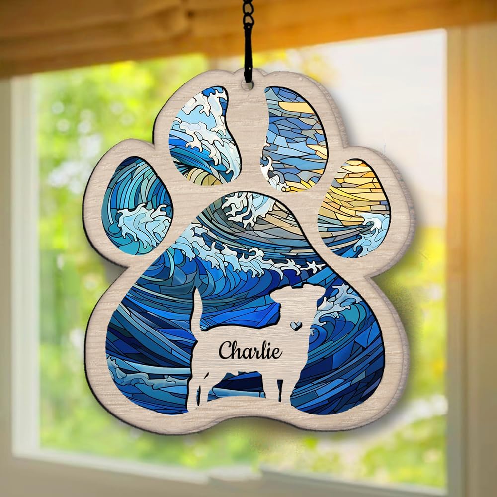 Personalized Cocker Spaniel Suncatcher Dog Memorial Gifts, Custom Cocker Spaniel Ornament Christmas Tree, Pet Remembrance Gift, Loss of Dog Sympathy Gift, Pets Memorial Ornament, Pet Loss Suncatcher
