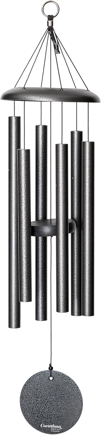 Corinthian Bells by Wind River - 30 inch Silver Vein Wind Chime for Patio, Backyard, Garden, and Outdoor Decor (Aluminum Chime) Made in The USA