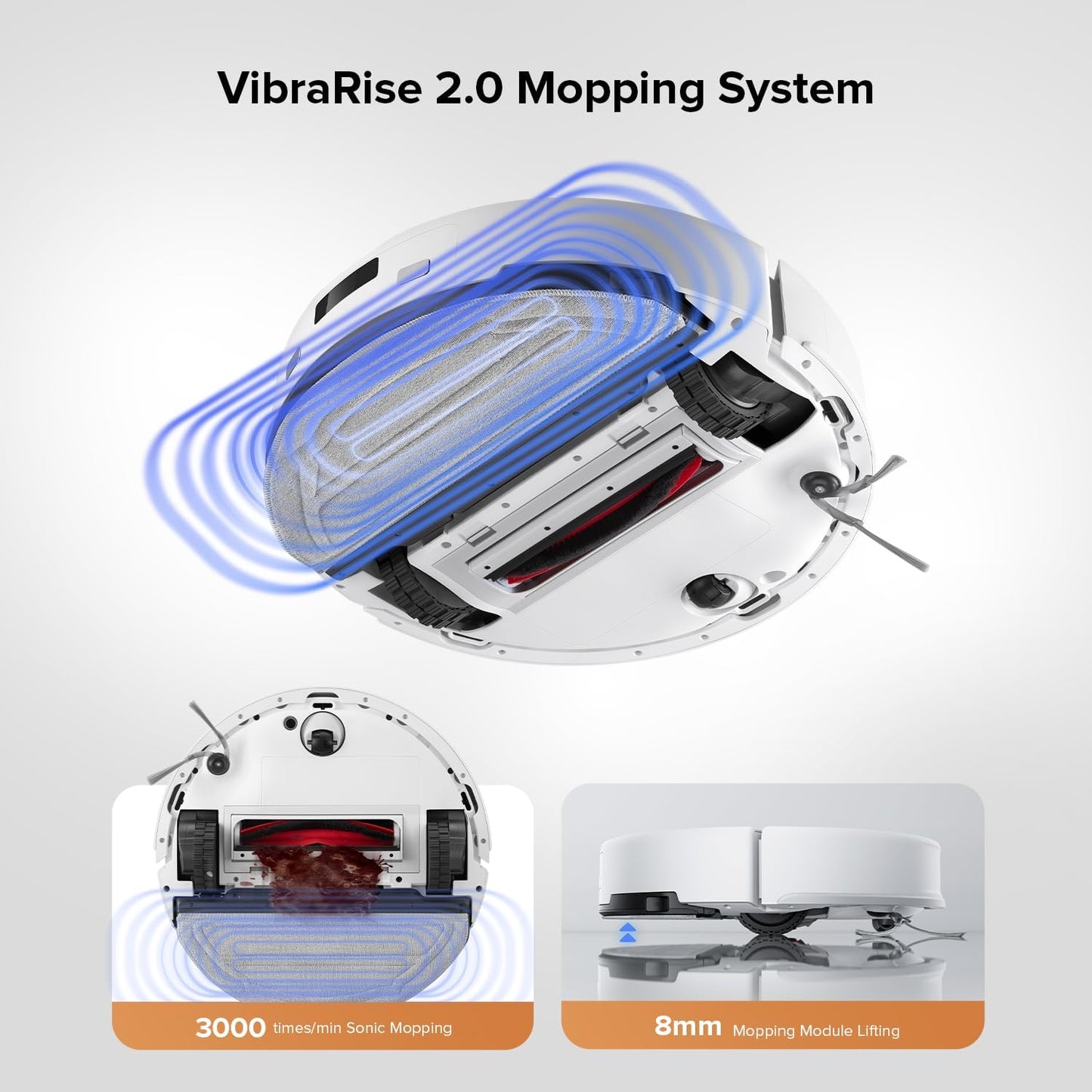 roborock Q10 S5+ Robot Vacuum and Mop with Self-Emptying, 10,000Pa Suction, Upgraded from Q8 max+, Obstacle Avoidance, Sonic Mopping, Dual Anti-Tangle Design, Auto Mop Lifting, Ideal for Pet Hair