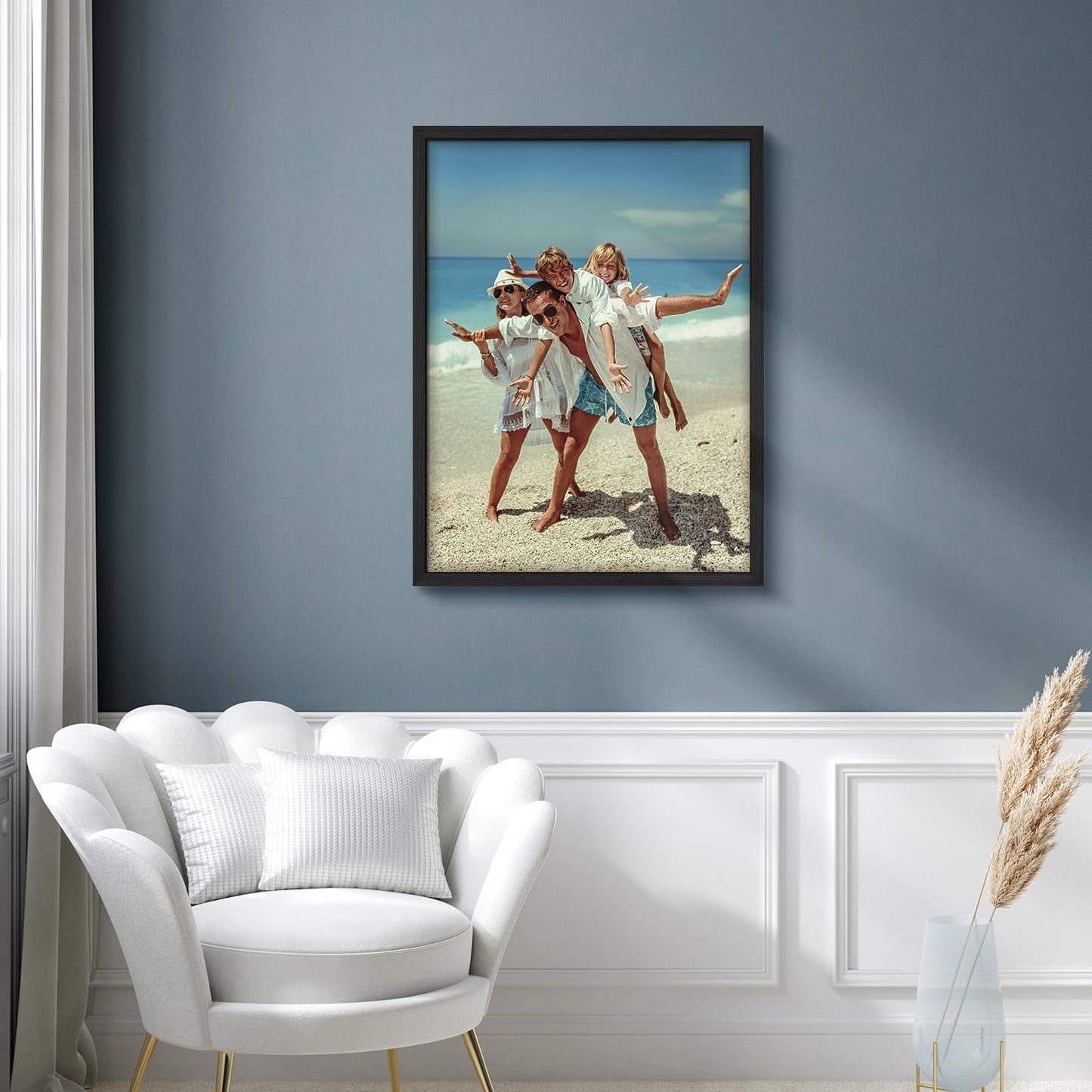 wall26 Custom Framed Poster Wall Art for Living Room, Bedroom Canvas Prints for Home Decoration Ready to Hang - 12"x16" Black