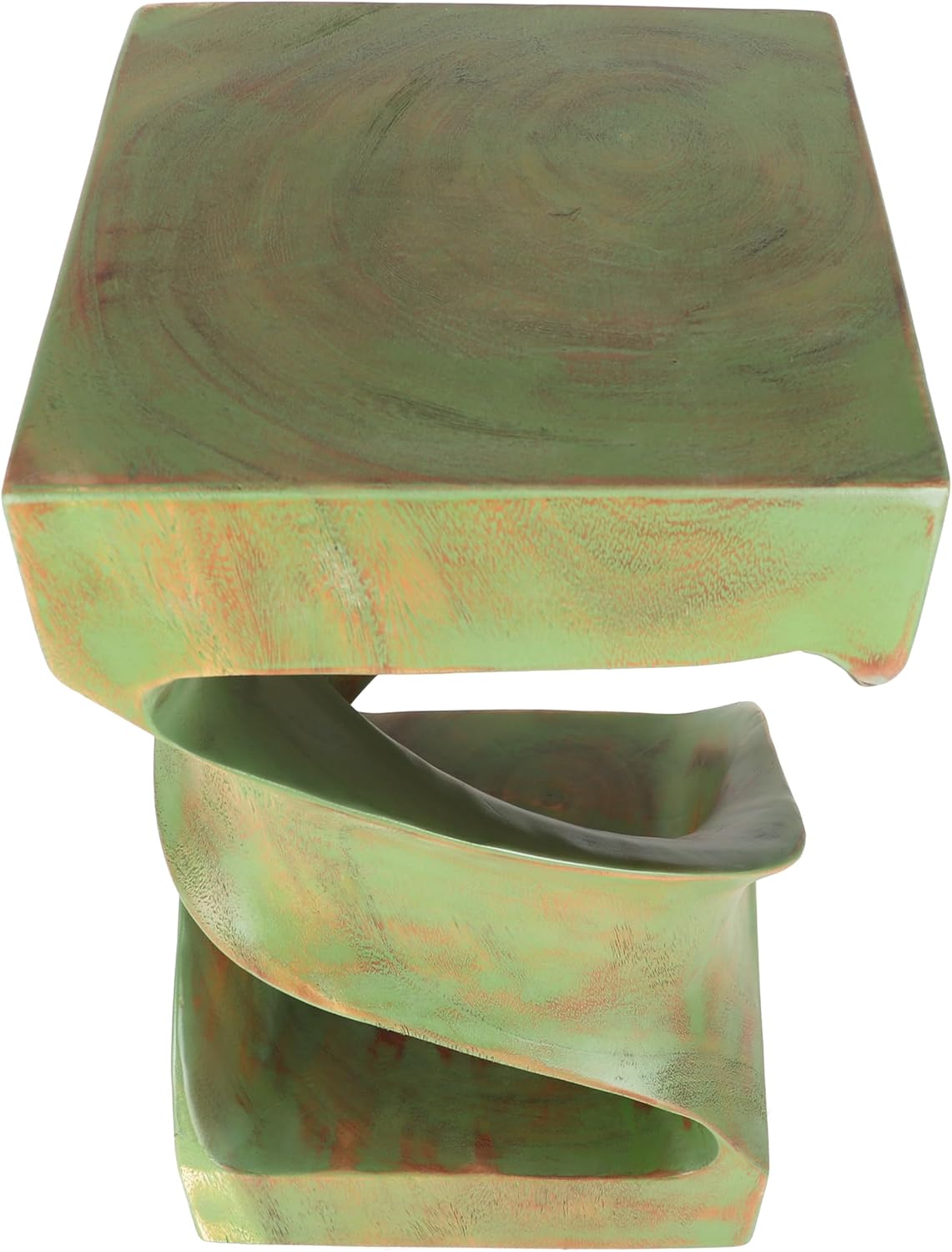 Rutledge & King Mid Century End Table - Round Wooden Side Table - 11" x 11" x 19.75" - Green