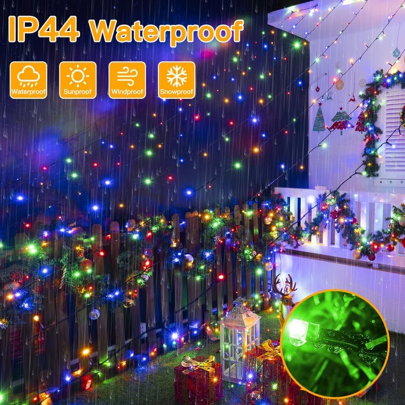 Ollny Christmas Lights, 210FT 640LED Color Changing Christmas Tree Lights with 11 Modes Remote Control, Waterproof Outdoor Light for Outside Indoor Patio Weddings Xmas Decorations