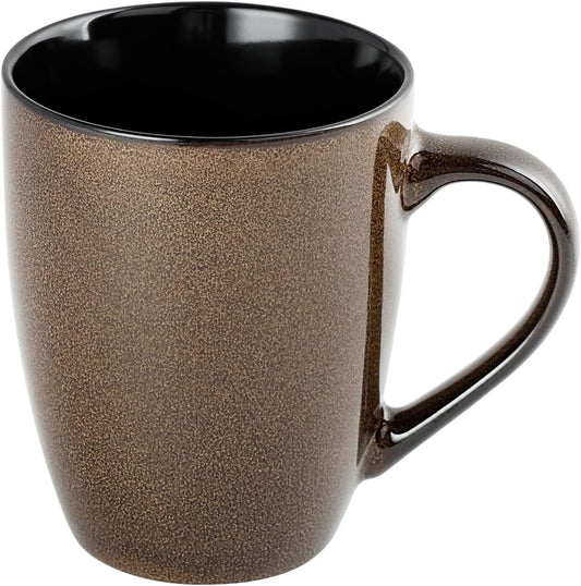 Ceramic Mugs 12oz,Large Ceramic Coffee Cups for Men, Women, Dad, Mom, Modern Coffee Mugs With Handle For Tea,Latte,Cappuccino,Cocoa. (Brown 1 Pack)