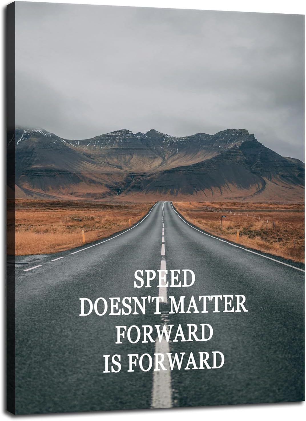 Motivational Wall Art about Perseverance Printed Canvas Poster Modern Artwork Inspirational Wall Decor for Office Bedroom Living Room Gym Framed Ready to Hang [30" W X 40" H]