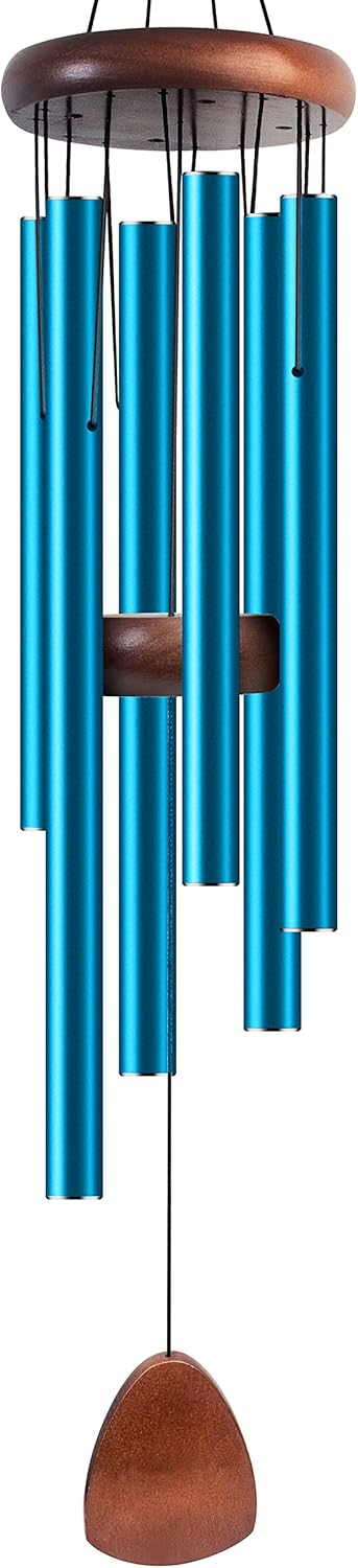 Large Aluminium Wind Chimes 37 Inches to Create a Zen Atmosphere Suitable for Outdoor, Garden, Patio Decoration. Classic Wind Chimes with Wind Catcher Suitable as A Gift for Unisex(Blue)