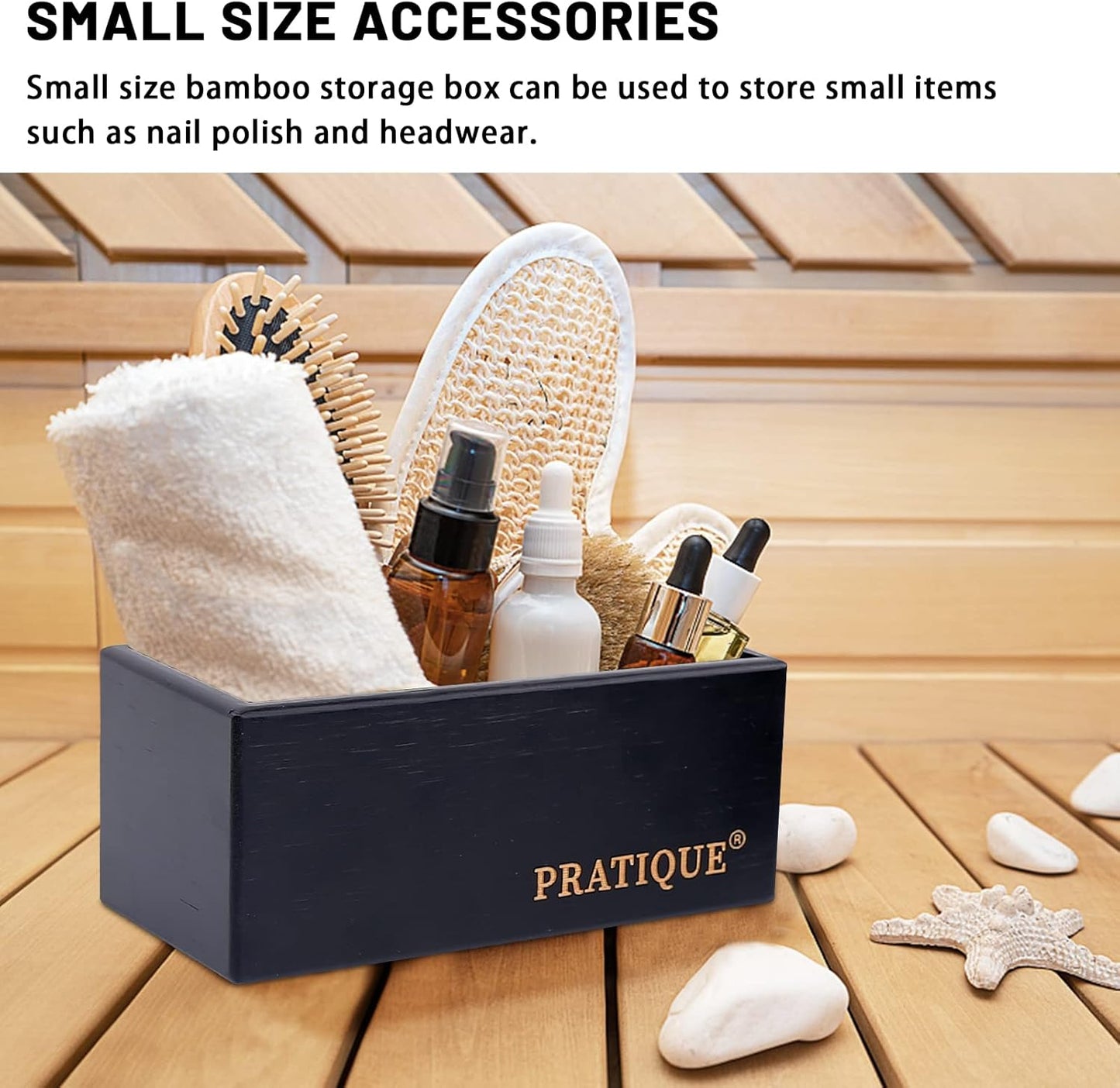 Bamboo Drawer Organizer - Kitchen Utensil Organizer Silverware Tray Cutlery Holder，Office Desk Supplies and Accessories,12 * 5.9 * 2.6,Black