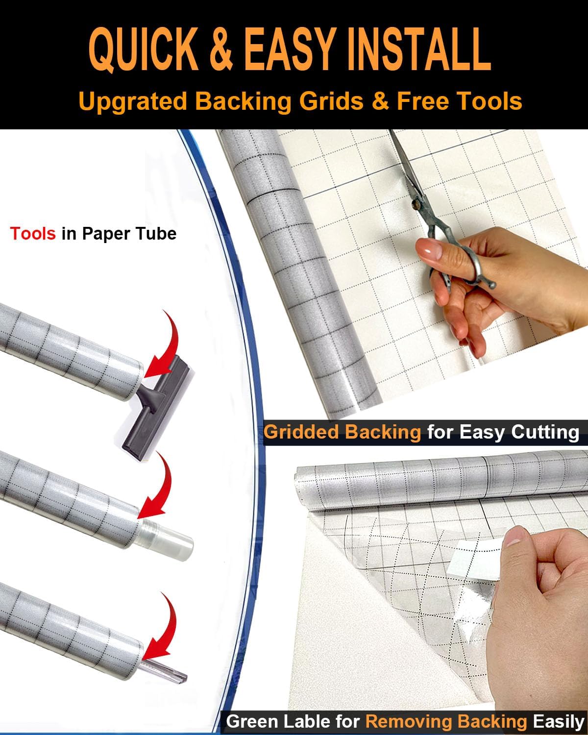 Frosted Glass Window Privacy Film Decorative with Tools, 2 Way Frosting Privacy Window Film for Glass Windows, Static Cling Window Tint for Home Anti-UV, 35.4" by 157.4"